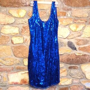 Expressions Blue Sequin Dress
